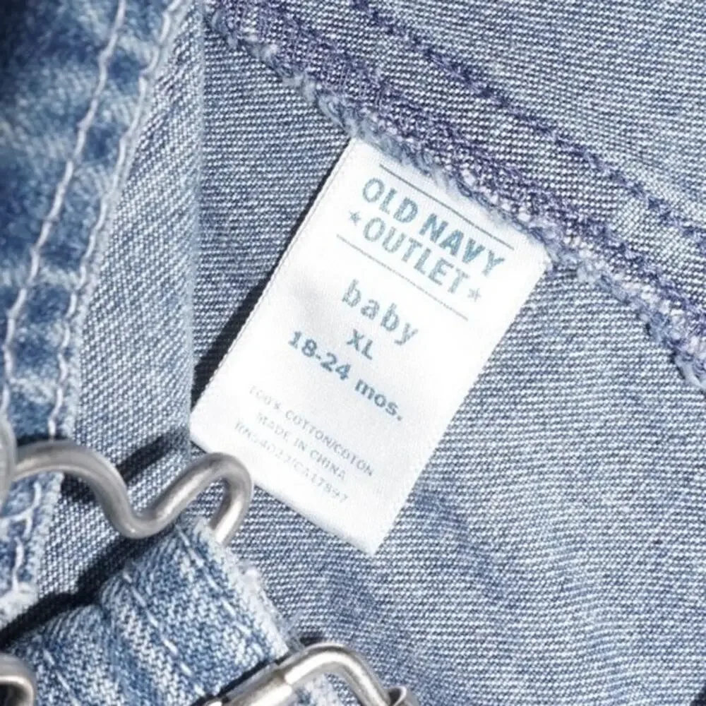 18-24 - Vintage Y2K Old Navy Shirts denim snap button legs